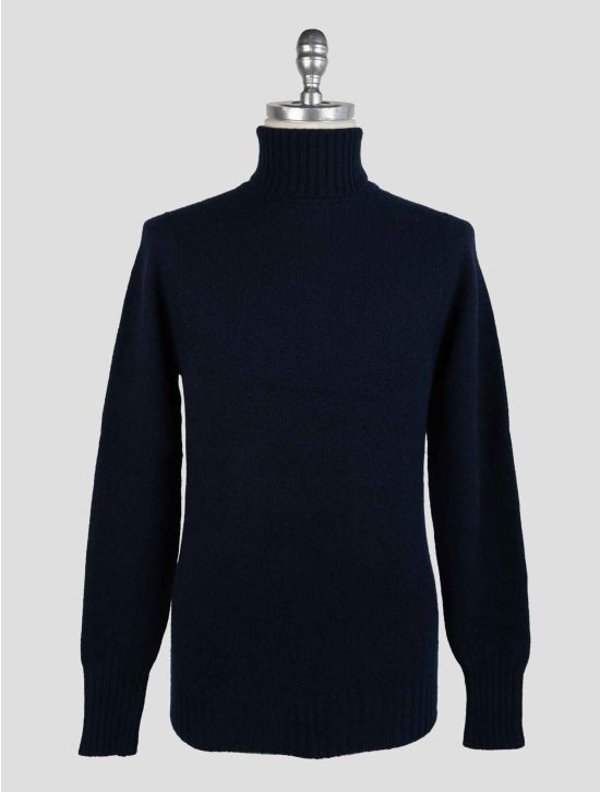 Drumohr Blue Lambswool Sweater Turtleneck 1