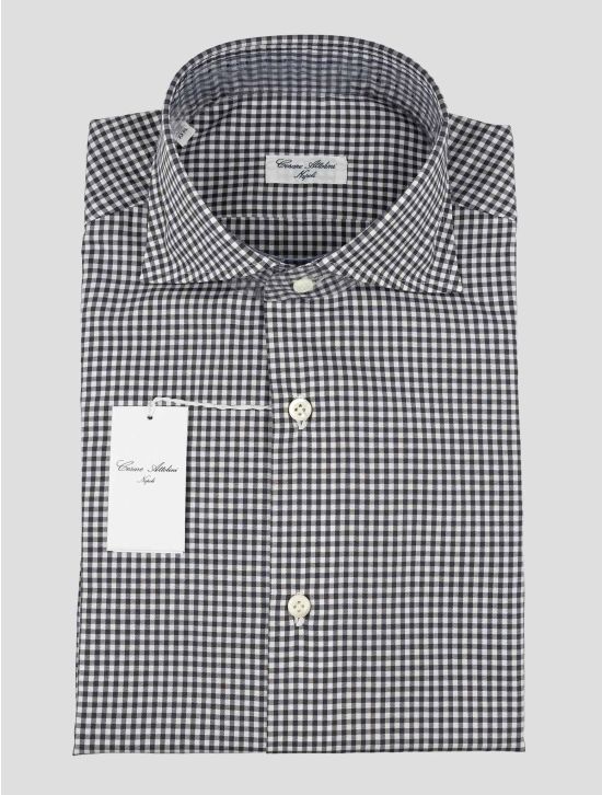 Cesare Attolini Cesare Attolini Gray White Cotton Shirt Gray / White 000